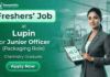 Apply for Chemistry Fresher jobs at Lupin Jobs. Junior Officer role offering pharma packaging experience and GMP exposure.