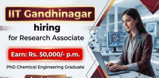 Research Associate Jobs IIT Gandhinagar Recruitment Chemistry Research