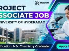 Project Associate Job at UoH for Chemistry Graduates