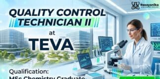 Teva Hiring Quality Control Technician | MSc Chemistry Graduates Apply Now Quality Control Technician at Teva for MSc Chemistry Graduates