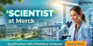 Scientist Job at Merck | MSc Chemistry Graduates Apply Now
