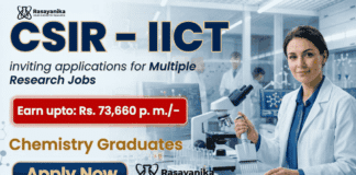 research jobs CSIR IICT Careers chemistry research walk in interview