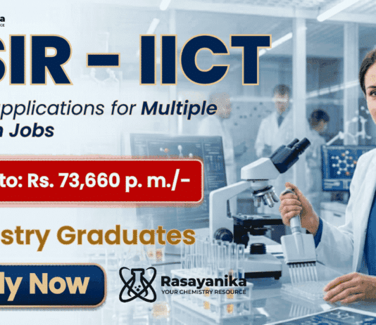 research jobs CSIR IICT Careers chemistry research walk in interview