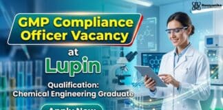 Chemical Engineering Job at Lupin | GMP Compliance Officer
