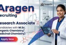 Research Associate Jobs at Aragen | Organic Chemistry Jobs Walk-In Drive Aragen Careers announces Research Associate Jobs for Organic Chemistry Jobs in Hyderabad.