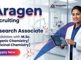 Aragen Careers announces Research Associate Jobs for Organic Chemistry Jobs in Hyderabad.