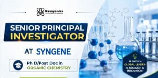 Senior Principal Investigator at Syngene | Organic Chemistry Job