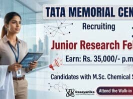 TMC Recruitment Open for Junior Research Fellow Positions at ACTREC Navi Mumbai