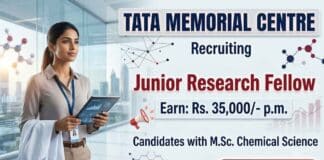 Junior Research Fellow Recruitment at TMC | Chemical Science Jobs | Earn: Rs. 35,000/- p.m. TMC Recruitment Open for Junior Research Fellow Positions at ACTREC Navi Mumbai