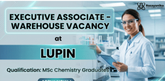 MSc Chemistry Job at Lupin | Apply for Associate Executive Job