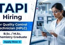 Quality Control Jobs at TAPI for Chemistry Candidates | Apply Now TAPI Hiring for Quality Control Jobs | Chemistry Candidates Apply Now