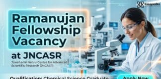 Ramanujan Fellow JNCASR Recruitment | PhD Chemistry Research Opportunity