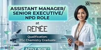 MSc Chemistry Job at RENÉE Cosmetics | Senior Executive Role