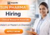 Clinical Research Associate Job at Sun Pharma | Chemistry Jobs | Apply Now Sun Pharma Careers Hiring Clinical Research Associate in Mumbai