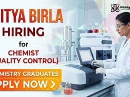 Quality Control Job at Aditya Birla Career for Chemistry Job in Tamil Nadu