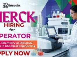 BSc Chemistry Jobs at Merck Career for Operator Job in Bangalore