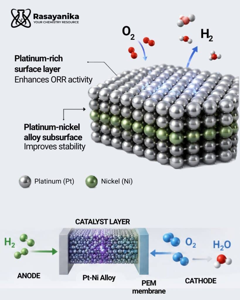 AI-designed platinum alloy catalyst structure for efficient and stable hydrogen fuel cell performance