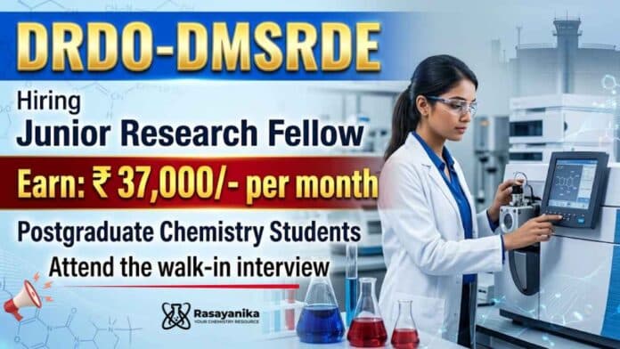 DRDO Careers announces Junior Research Fellowship opportunities under DRDO JRF Recruitment 2026. DRDO Careers announces Junior Research Fellowship opportunities under DRDO JRF Recruitment 2026.