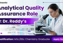 Quality Assurance Job at Dr. Reddy’s Career | MSc Chemistry Graduates Apply Now MSc Chemistry Job at Dr. Reddy’s | Quality Assurance Role