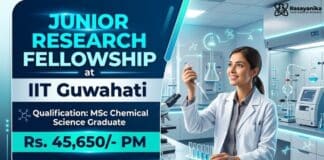 Research Fellowship at IIT Guwahati for MSc Chemistry Graduates