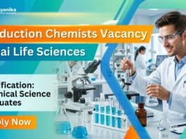 Production Chemist Job at Sai Life Sciences | Walk-in Interview
