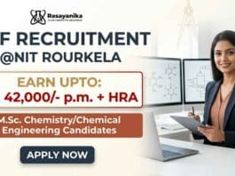 JRF Recruitment at NIT Rourkela for Chemistry Research Jobs