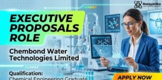 Chembond Water Technologies Hiring Chemical Engineering Graduates | Apply Now Chemical Engineering Job at Chembond Water Technologies