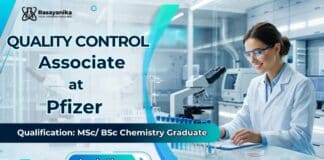 Quality Control Associate at Pfizer | MSc Chemistry Graduates Apply Now