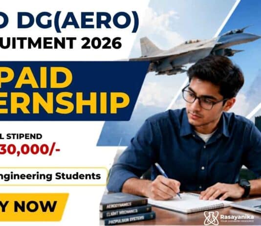 Chemical Engineering Internship at DRDO Careers Government Internship 2026