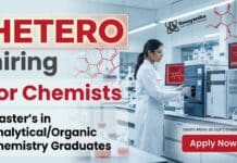 MSc Chemistry Freshers Job at Hetero Careers | Apply Now MSc Chemistry Freshers Job in Hetero Careers Chemist Job QC Analyst Pharma