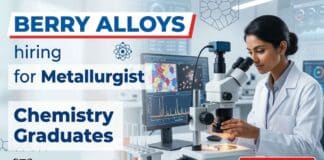Chemical Engineering Job at Berry Alloys Careers Metallurgist Job ferro alloys industry
