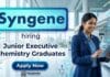 Executive Job at Syngene Careers | Junior Executive Role Executive Job Syngene Careers Chemistry Jobs Junior Executive supply chain Bangalore