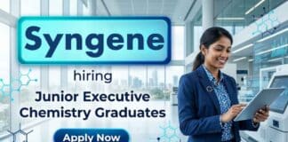 Executive Job Syngene Careers Chemistry Jobs Junior Executive supply chain Bangalore