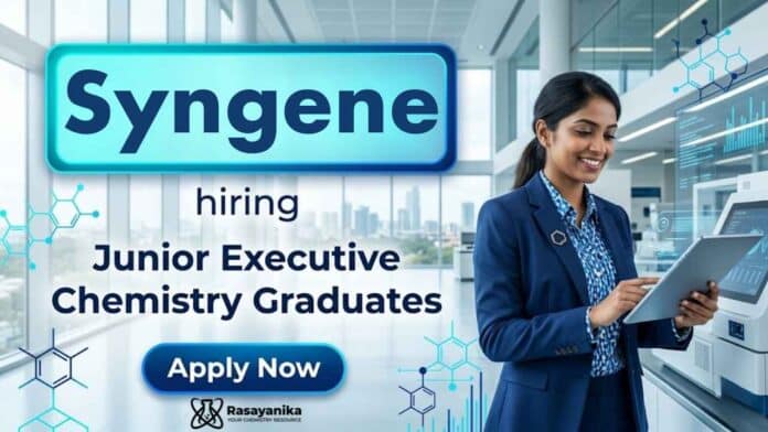 Executive Job Syngene Careers Chemistry Jobs Junior Executive supply chain Bangalore Executive Job Syngene Careers Chemistry Jobs Junior Executive supply chain Bangalore