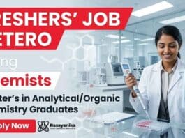 MSc Chemistry Freshers Job in Hetero Careers Chemist Job QC Analyst Pharma