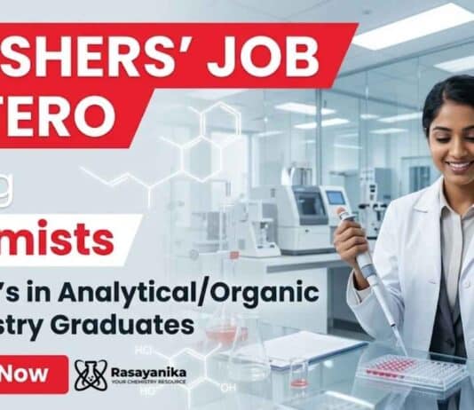 MSc Chemistry Freshers Job in Hetero Careers Chemist Job QC Analyst Pharma