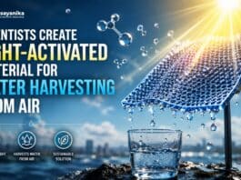 Researchers developed a light-activated metal organic framework capable of harvesting and storing water directly from the atmosphere.