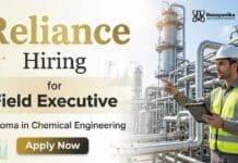 Reliance Careers hiring for Chemical Engineering jobs in Field Executive jobs role