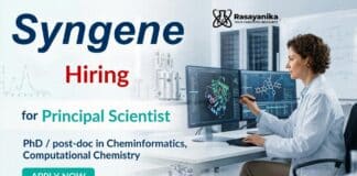 Syngene Careers hiring for Principal Scientist jobs in Cheminformatics Jobs domain