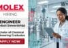 Chemical Engineering Jobs at Molex Careers in Bangalore | Apply Now Chemical Engineering Jobs at Molex Careers for Regulatory Jobs in Bangalore