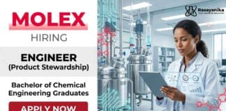 Chemical Engineering Jobs at Molex Careers in Bangalore | Apply Now Chemical Engineering Jobs at Molex Careers for Regulatory Jobs in Bangalore