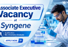 BSc Chemistry Jobs Syngene | Associate Executive Role