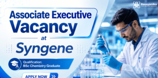 BSc Chemistry Jobs Syngene | Associate Executive Role