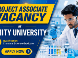 Project Associate Jobs at Amity University | MSc Chemistry Graduates Apply Now