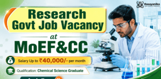 MoEF&CC Recruitment 2026 Research Govt Jobs | Chemistry Graduates Apply Now