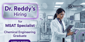 Chemical Engineering Jobs at Dr Reddy’s Careers | Specialist Role | Apply Now Chemical Engineering Jobs at Dr Reddy's Careers for Specialist Jobs