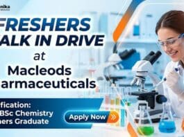 MSc Chemistry Freshers Job – Macleods Pharmaceuticals Vacancy