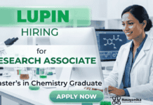 Research Associate Jobs at Lupin Careers for Chemistry Jobs