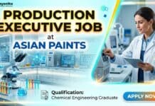 Chemical Engineering Job at Asian Paints | Production Executive