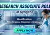 MSc Chemistry Job at Syngene | Apply Now for Research Associate Role